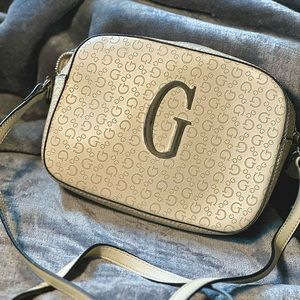 Cream GUESS Crossbody Bag